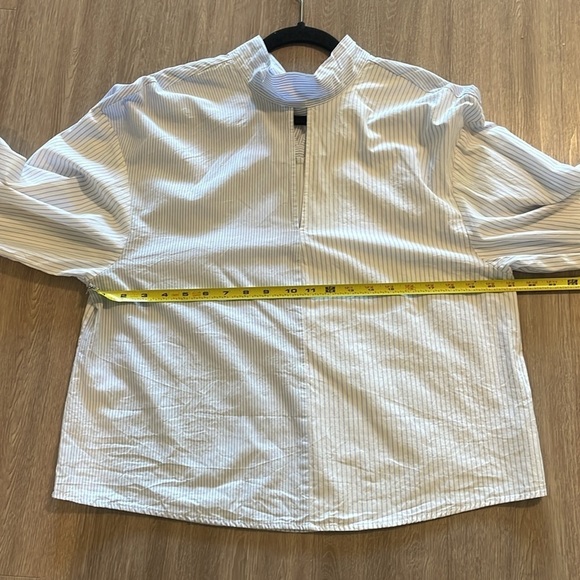 Zara Women Tunic Top Small Blue & White Stripe Business Causal Contemporary - Picture 11 of 14